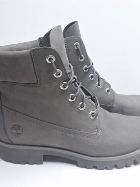 Custom Timberland Gray Nubuck Work Boots